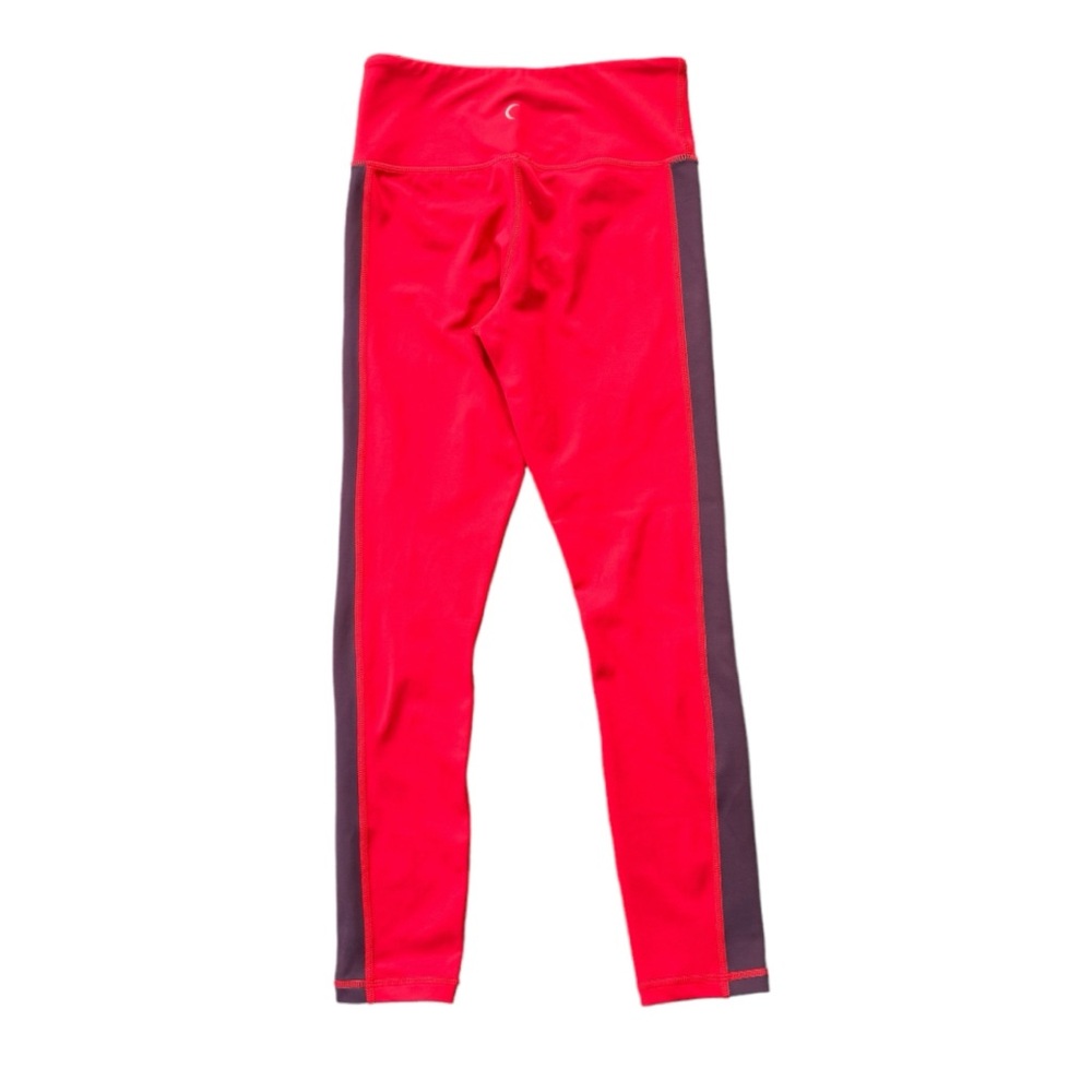 ZYIA Active Red Royalty Stripe Light n Tight High-Rise 7/8 Leggings 24” Size 4 - Picture 6 of 7